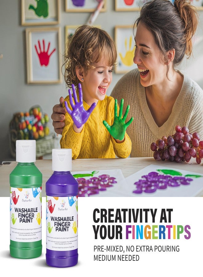 Positive Art Washable Finger Paint for Kids (6 Colors, 4 fl oz Each) Made in USA - Non-Toxic, Easy Soap-and-Water Cleanup, Smooth Creamy Texture - Toddler & Preschool Art Supplies - Mess Free Paint - Image 4